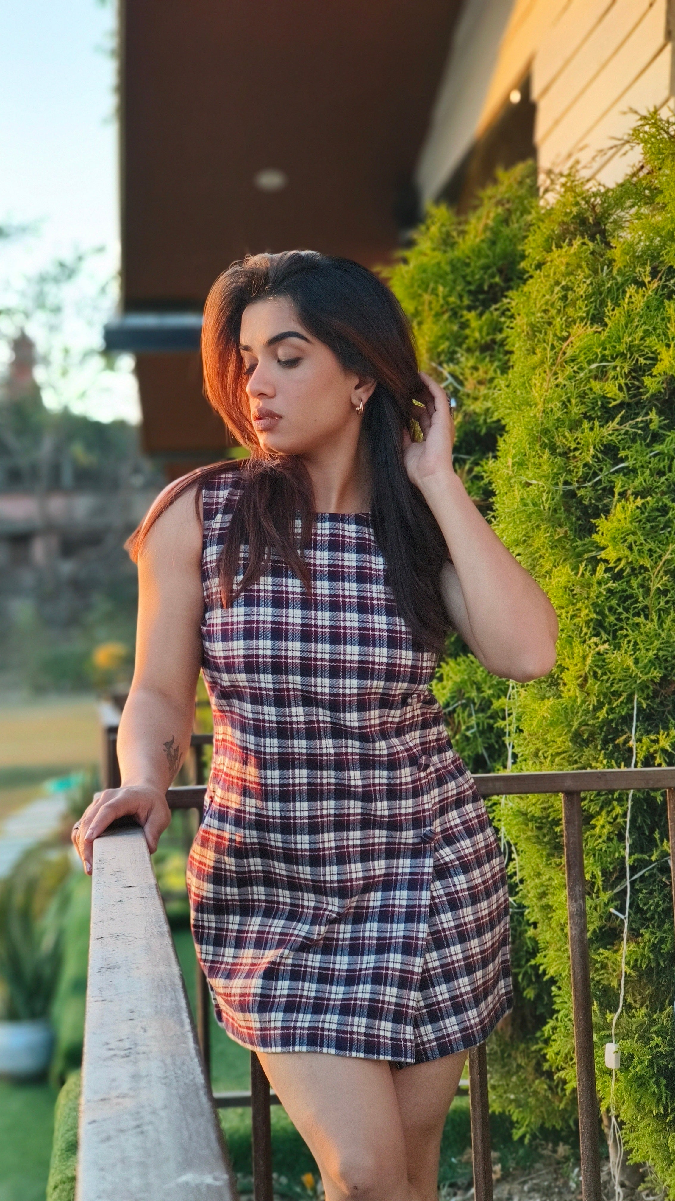 Plaid Luxe Winter Mini Dress