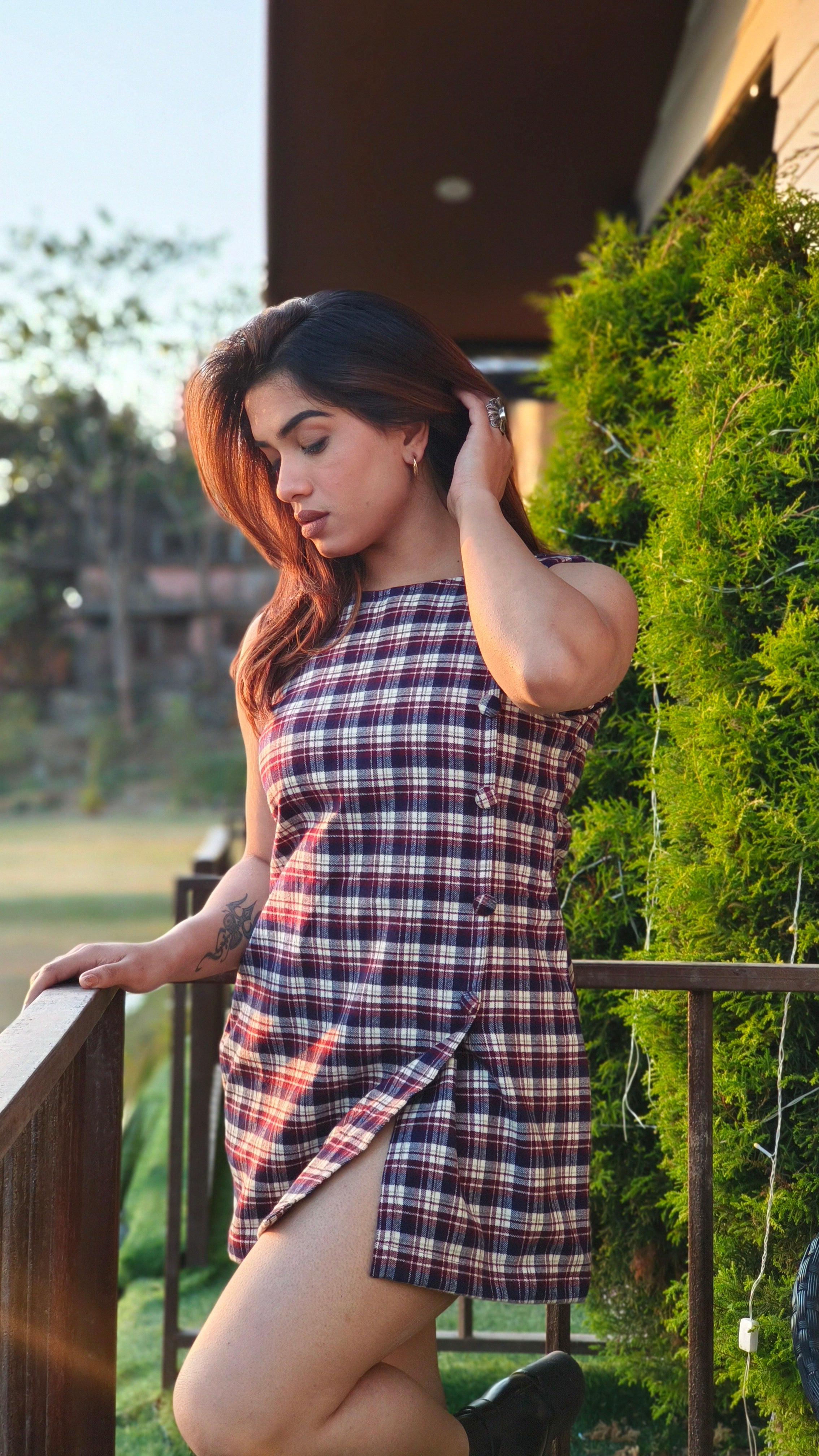 Plaid Luxe Winter Mini Dress